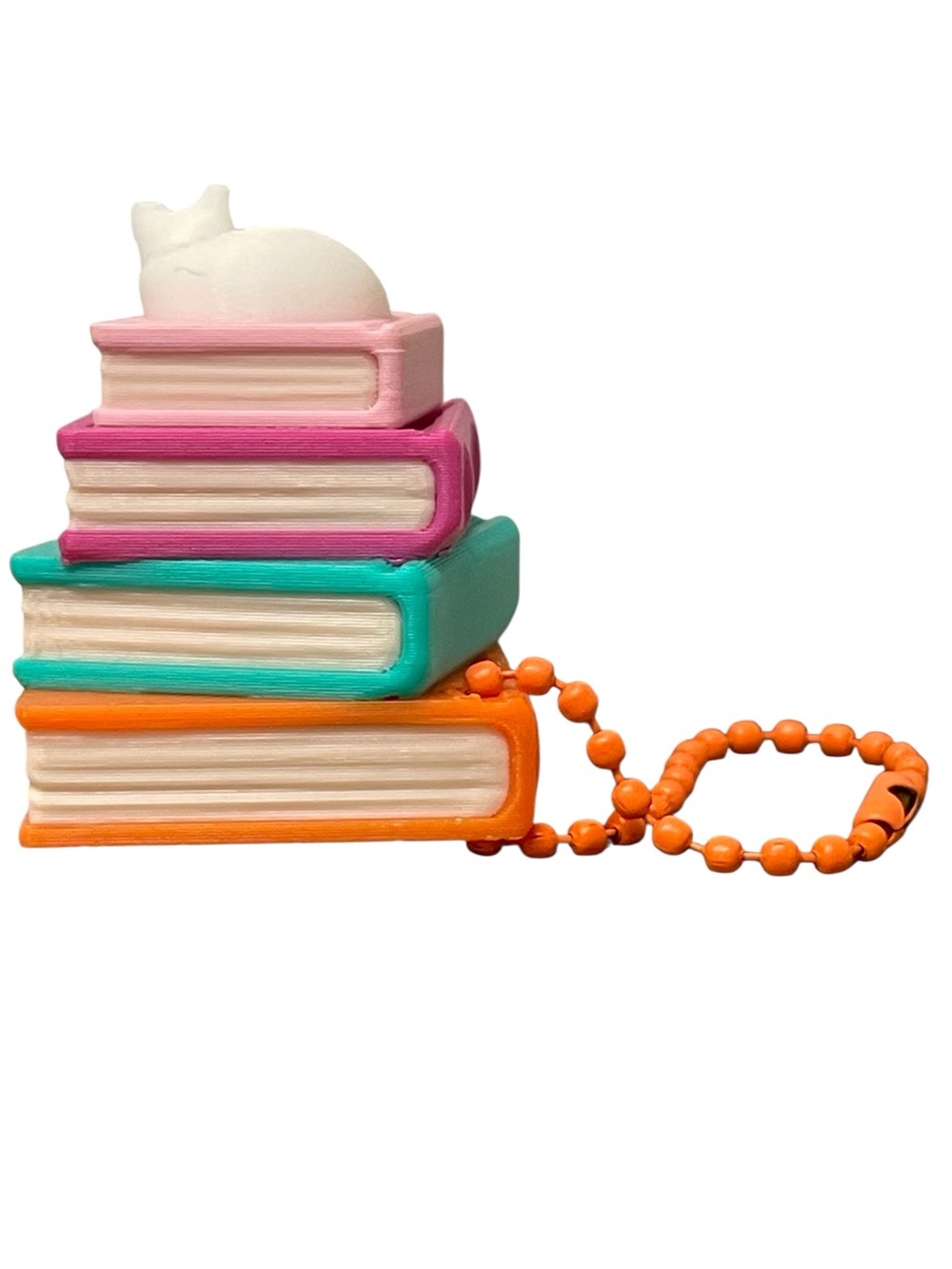 Mini Book Tower Clicker Fidget Keychain - Picture 3 of 3